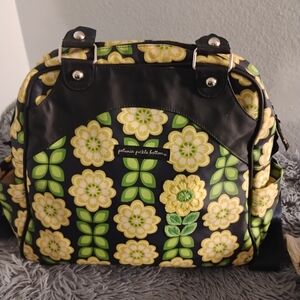Petunia Pickle Bottom Floral Women's Bag - Black and Green